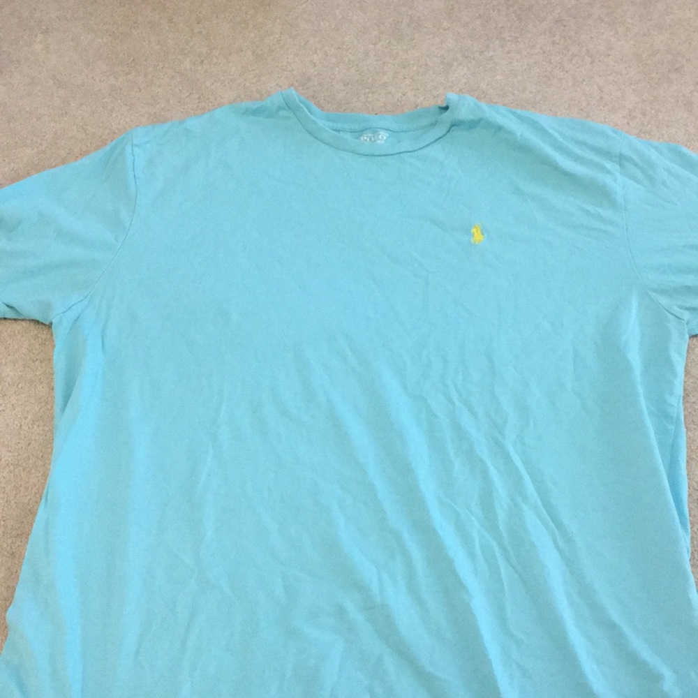 Men's Polo Caribbean Blue Tee (L) Great Condition